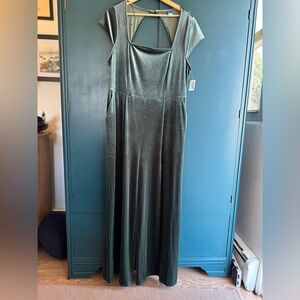 Green Velvet Jumpsuit